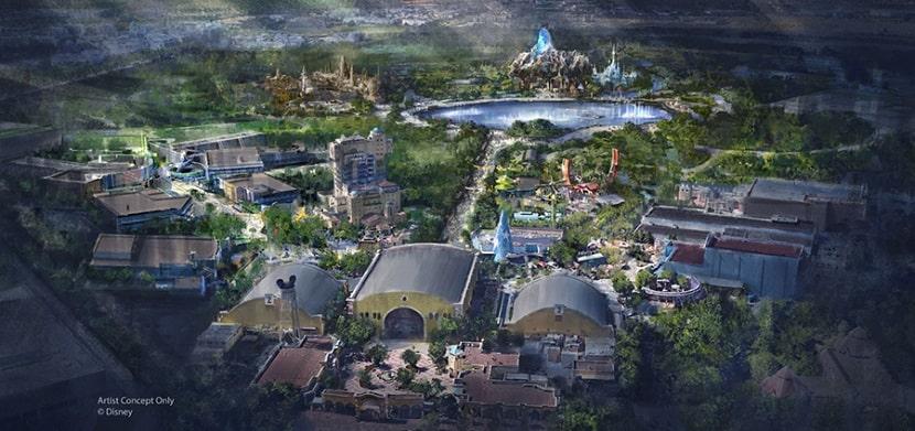 Arte conceptual del futuro parque Walt Disney Studios de Disneyland Paris