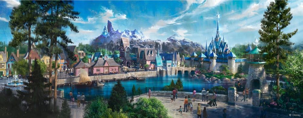 Arte conceptual del futuro World of Frozen: Nuevo mundo de Disneyland Paris