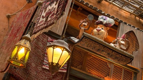 Balcón del restaurante Agrabah de Disneyland Paris
