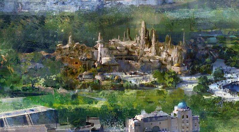 Arte conceptual del nuevo mundo de Star Wars de Disneyland Paris