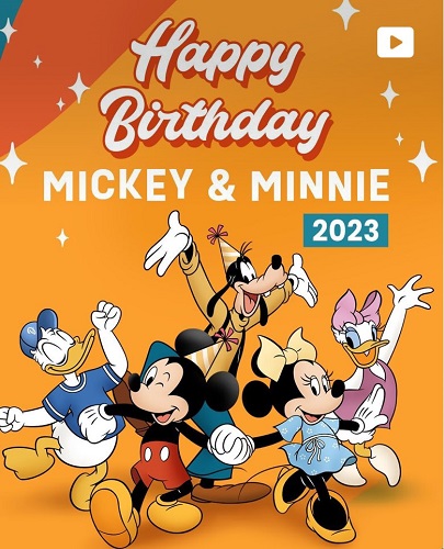 Cartel de Happy Birthday Mickey and Minnie