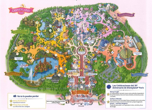 Mapa Disneyland Paris (Disneyland Park)